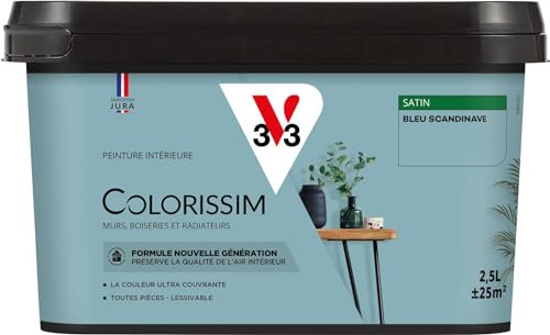 V33 Peinture multi-supports Colorissim® Bleu scandinave satin 2,5L