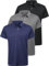 Star Vibe 3 Pack Polo Shirts for Men Quick Dry Activewear Short Sleeve Golf Polos Moisture Wicking Sport Casual Work Shirt Black/Grey/Navy 2XL