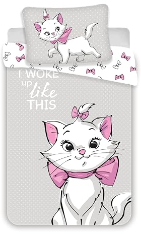 Jerry fabrics Disney Cat Marie Aristocats Baby Bettwäsche 100 x 135 cm