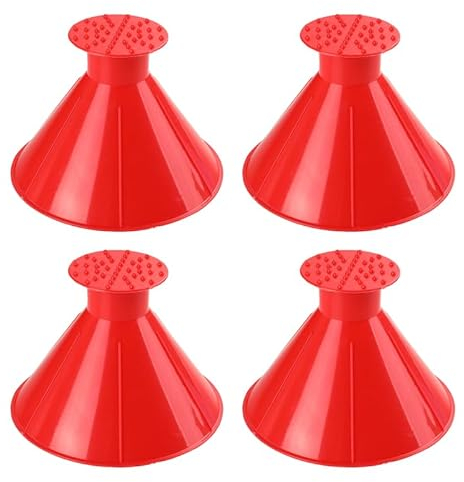 4pcs Magic Ice Scraper, Car Windshield Ice Snow Remover Scraper, Round Funnel Cone Snow Scraper Car Winter Accessories