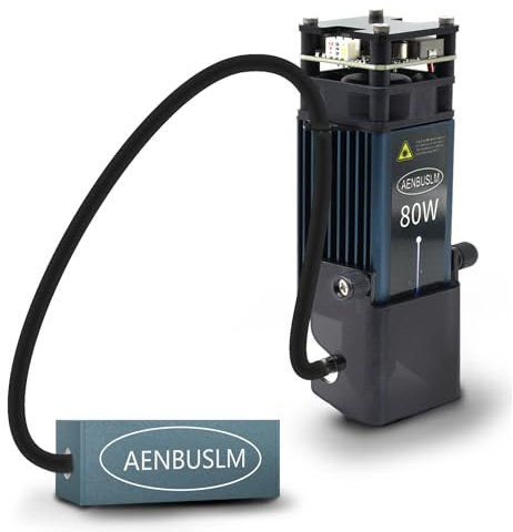 AENBUSLM Modulo laser con Air Assit, modulo laser da 80 W per taglierina laser e incisore laser, potenza di uscita 10 W, FAC integrato, doppio punto compresso ultra fine CNC intaglio laser master fai