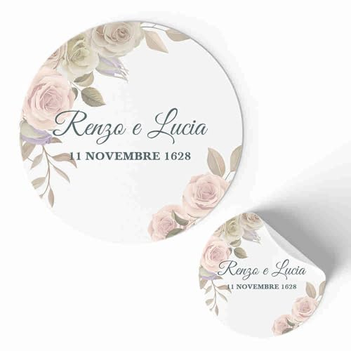 Etichette Personalizzate per Matrimonio ed ogni occasione 175 pezzi (STICK52)