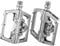 GFDSGRE Bike Pedals Mtb Pedals For Bicycle Clip Automatic Pedals Platform Mountain Bike Mixed Footrest Double Function Power Meter Mtb Pedals(Silver)