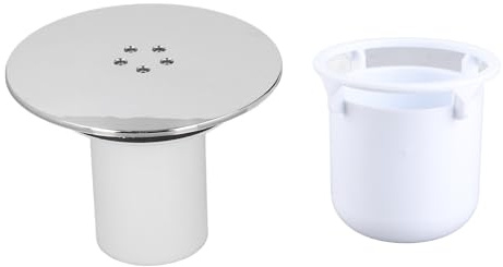Shower Drain Cover, Tray Waste Trap Plug Hole Replacement Chromate Treatment Fast Anti Clogging Bathroom Drainage Solution for Home and Commercial Use Resistant Easy to I