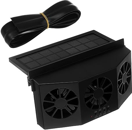 SOLUSTRE Ventilateurs Solaires Pour Voiture Ventilateur Solaire Pour Voiture Dextraction De Fenêtre De e De Radiateur Climatiseur Facile À Utiliser