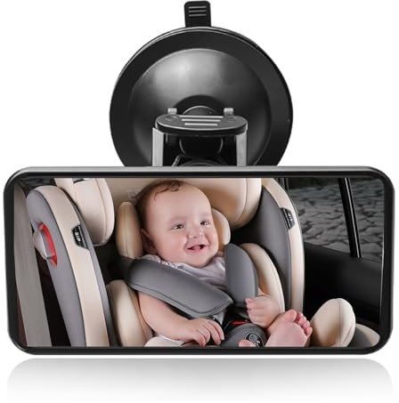 Espejo de coche para bebé, Espejos para asientos traseros, Espejo Coche Bebé Asiento Trasero Con Pinza, Espejo Retrovisor Bebé Coche, Accesorios Bebé/Asientos de Niños