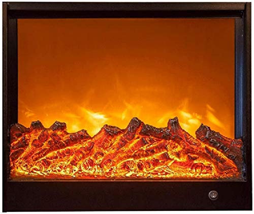 DKSNAJ Chimeneas empotradas de Pared eléctricas con Efecto Llama y diseño panorámico de Cristal, Estufa Tradicional de diseño 60 x 12 x 50 cm Wisdom