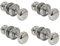 Chrome Polished Round Door Knob Set - Heavy Reeded Style Sprung Internal & External Door Knobs for Mortice Locks Sets 4