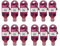 Palm Safe Black Cherry 12 Pack 60ml Anti Bacterial Premium Hand Sanitiser Travel Size Refillable Clip Bottle Quick Drying Non Sticky Extra Moisturising Kills 99.9% of Viruses and Bacteria