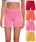 wirarpa Bragas Pantalónes Cortos Boxer Mujer Modal Culotte Shorts Debajo la Falda 4 Pack Fucsia Rosa Naranja Amarillo Talla M
