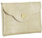 Double Tree - Petit Porte-Monnaie Cartes Femme - Portefeuille Ultra Fin Cuir Véritable Irisé à Magnétique - Compact Léger - Doré