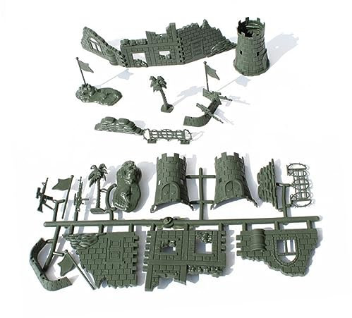 DIYEAH Ensemble kit de table de sable soldat gadgets sympas pour hommes à éjection de coquille réservoir ruines militaires bricolage modèle de ruines militaires