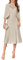 Women 2 Pieces Dress Suit Sleeveless Wrap Dress+3/4 Sleeve Cardigan Cover Up Apricot L