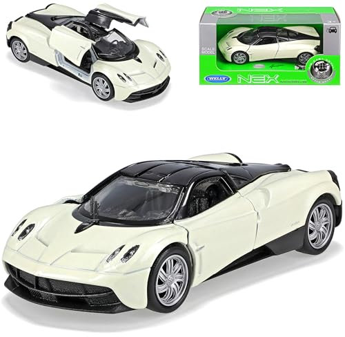 Welly Pagani Huayra Coupe Weiss Ab 2012 ca 1/43 1/36-1/46 Modell Auto mit individiuellem Wunschkennzeichen