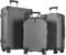 yonsly® Koffer Suitcase Set, Trolley Reisekoffer, Rollkoffer Handgepäck mit 4 Rollen 360°, ABS Hartschalen, Sicherheitsschloss, Weicher Gummigriff, 210D-Futter (3er Set, M,L&XL, Dunkelgrau)
