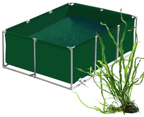 uofgcru Laghetti da Giardino Fuori Terra, Piscina di Ispessimento Grande telone Pieghevole all'aperto,Piscina Semplice per Giardino per Laghetti, Fontane,per Uso Esterno(Green-2×1×0.8m)