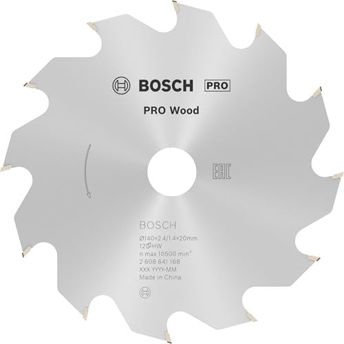 Bosch 2608641168 Lame de scie circulaire Optiline Wood 12 dents 140 x 20/12,7 x 2,4 mm