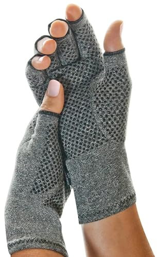 IMAK Active Arthritis Compression Gloves (Grey, Medium)