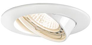 Qazqa - Modern Moderner Einbaustrahler weiß neigbar GU10 50mm - Edu I Wohnzimmer I Schlafzimmer - Aluminium Rund - LED geeignet GU10