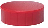 Magnet MAULsolid Ø 38 mm, | sicherer Halt für bis zu 19 Blatt, auffällige Signalfarbe, angenehme Handhabung, robust im Alltag, für Büro Schule Haushalt