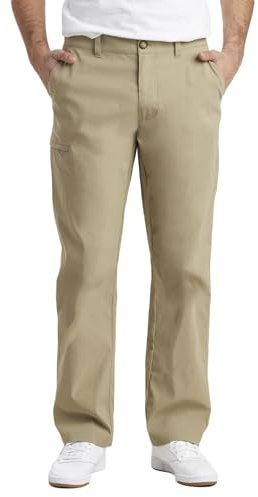 UNIONBAY mens Rainier Lightweight Comfort Travel Tech Chino Hiking Pants, Khaki, 32W x 32L US