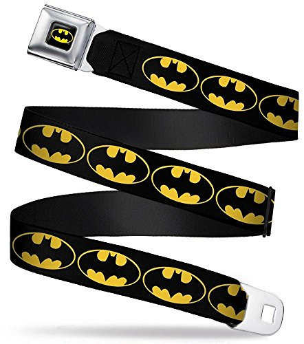 Buckle-Down Herren Sicherheitsgurt Batman Wbm019 Gürtel, Mehrfarbig, Weit 2.5 cm/50-90 cm Lang