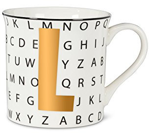 Abbott Collection 27-Alpha/L Tasse mit aufgedrucktem Buchstaben L