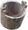 Backbayia Eimer aus Holz, Blumentopf mit Seil, Jute Vase Sukkulente Bonsai Patio Außen Garten Dekoration