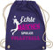 Shirtracer Turnbeutel Rucksack - Geschenke Zubehör - Echte Mädchen spielen Volleyball - Unisize - Lila - für volleyballer volleyballtasche vollyball geschenk volleyballerinnen beutel spielerin