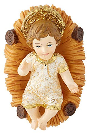 Autom Christuskind mit Krippe, Weihnachtsfigur, 12,7 cm