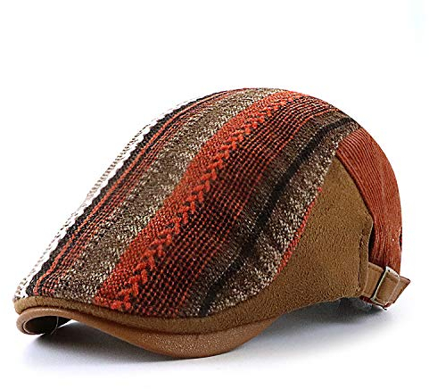 Ueither Unisex Baskenmütze Schiebermütze Gatsby Flatcap Newsboy Barett Cap