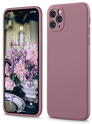 SURPHY Flat Silicone Case Compatible with iPhone 11 Pro Case, Liquid Silicone Slim Fit Case (Individual Protection for Each Lens) for iPhone 11 Pro 5.8 (Lilac Purple)