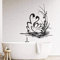 Schöne Schwan Wandtattoo Badezimmer Dekoration Vinyl Wandaufkleber Badezimmer Home Decoration Abnehmbare Wasserdichte Kunst Tapete 57X61Cm