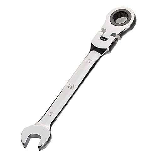 Kombischlüssel Ratschenschlüssel, 8–19 mm, kompakter verstellbarer Kopf, 180 Grad drehbar, professioneller 72-Zahn-Ratschenschlüssel für Fahrzeugwartung, 16 mm