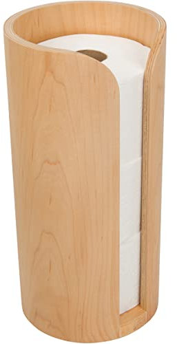 Toilettenpapierhalter aus Sperrholz, freistehend, aus Holz, kompatibel mit Mega Rolls (Ahorn)