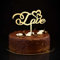 Topper per torta nuziale Mr & Mrs, con sagoma di spiaggia, per matrimonio, anniversario, feste, regali di fidanzamento per coppie, oro, 15,2 cm
