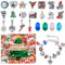 Mädchen Adventskalender 2024,DIY Adventskalender Schmuck,Kinder Charm Armband Mädchen,Charm Armband Ddventskalender,Weihnachtskalender Schmuck,DIY Halskette Weihnachten Geschenk