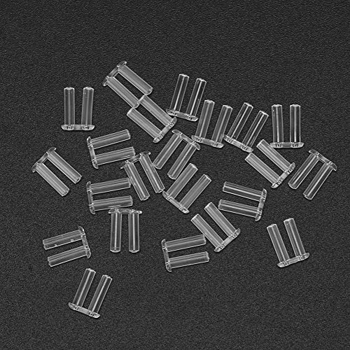 Manchons de monture sans monture, 200 manchons de compression en plastique transparent assortis pour la réparation de lunettes sans monture, accessoires de fixation de lunettes sans monture