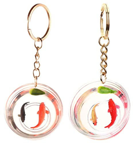 jojofuny 2st -schlüsselanhänger Taschenanhänger Dekorativer Schlüsselanhänger Tierische Schlüsselanhänger Taschenfüller Für Sommerpartys Fischglas Geschenk Fräulein Lebensmittel