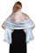 NiceYnn Chiffon-Organza-Schal für Abendkleider, Übergröße, 170 x 72 cm, durchsichtig, glatt, seidig, Schal, Hochzeit, formelle Party, Hellblau, hellblau