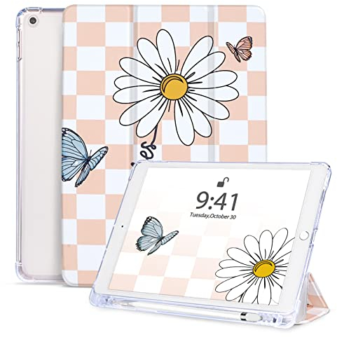 Vozehui Funda de 10,2 Pulgadas para iPad 9ª/8ª/7ª Generación con Soporte para Lápiz, Funda Protectora Trifold Stand Slim Lightweight con Auto Wake/Sleep Cover para iPad Funda 10,2 2021/2020/2019