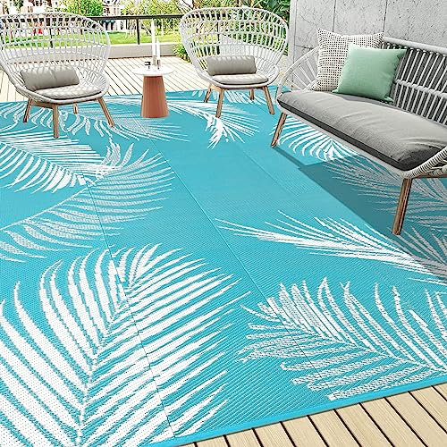 Pauwer Outdoor-Teppich, 22,9 x 30,5 cm, Kunststoff, Strohteppich, wasserdicht, für drinnen und draußen, wendbar, Kunststoff, Terrassenteppich, Boho, Wohnmobil, Outdoor-Teppich, Campingteppiche für