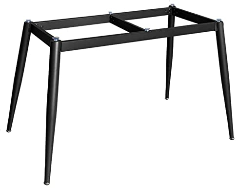 Cadre de Bureau Moderne Pieds de Table en Métal Industriels Avec Ventouses,Base de Support pour Marbre,Verre,Plateau en Bois,pour Maison,Cuisine,Jambes Table à Manger DIY (105x60x72cm,Black)