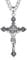 INFUSEU Jesus Kreuz Kette, Kruzifix Benedikt Siegel Patron Anhänger 925 Sterling Silber Christlicher Religiöser Schmuck Göttliche Liebe Spiritueller Schutz Amulett Geschenke für Männer Frauen
