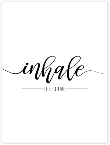 Inhale the future Poster von TAlex 30 x 40 cm Schwarz-Weiß Wandbilder Wanddeko