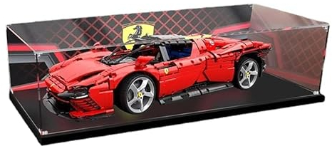 Acryl Vitrine Kompatibel Mit Lego 42143 Technic Ferrari Daytona SP3, Staubdichte Display Case Schaukasten Showcase für Lego 42143 - Ohne Modell Kit