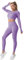 Jamron Donna Inverno Spesso 2 Pezzi Set di Abbigliamento Yoga Crop Top + Leggings Tuta da Ginnastica Viola SN079110 S