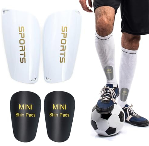 2 Paar Fußball Schienbeinschoner 2 Größen, MINI Schienbeinschoner + Jugend Fußball Schienbeinschoner Trainingsprotektor Niedrige Beinschoner Fußball Leggings Platte Schienbeinschoner, Ultraleicht