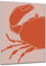 DARO Design - Wand-Bild Abstrakt Krabbe rot auf 6mm HDF 60x40 cm - Wand-Deko Bilder Geschenk