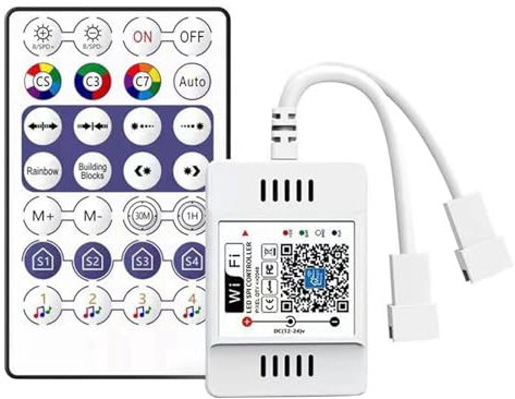 Lanko DC12-24V 28 Controller WiFi APP Musica Vocale per WS2812B WS2811 RGB LED Striscia Luce Dimmer Casa